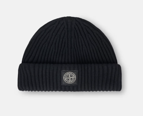 Stone Island Compass Beanie Black